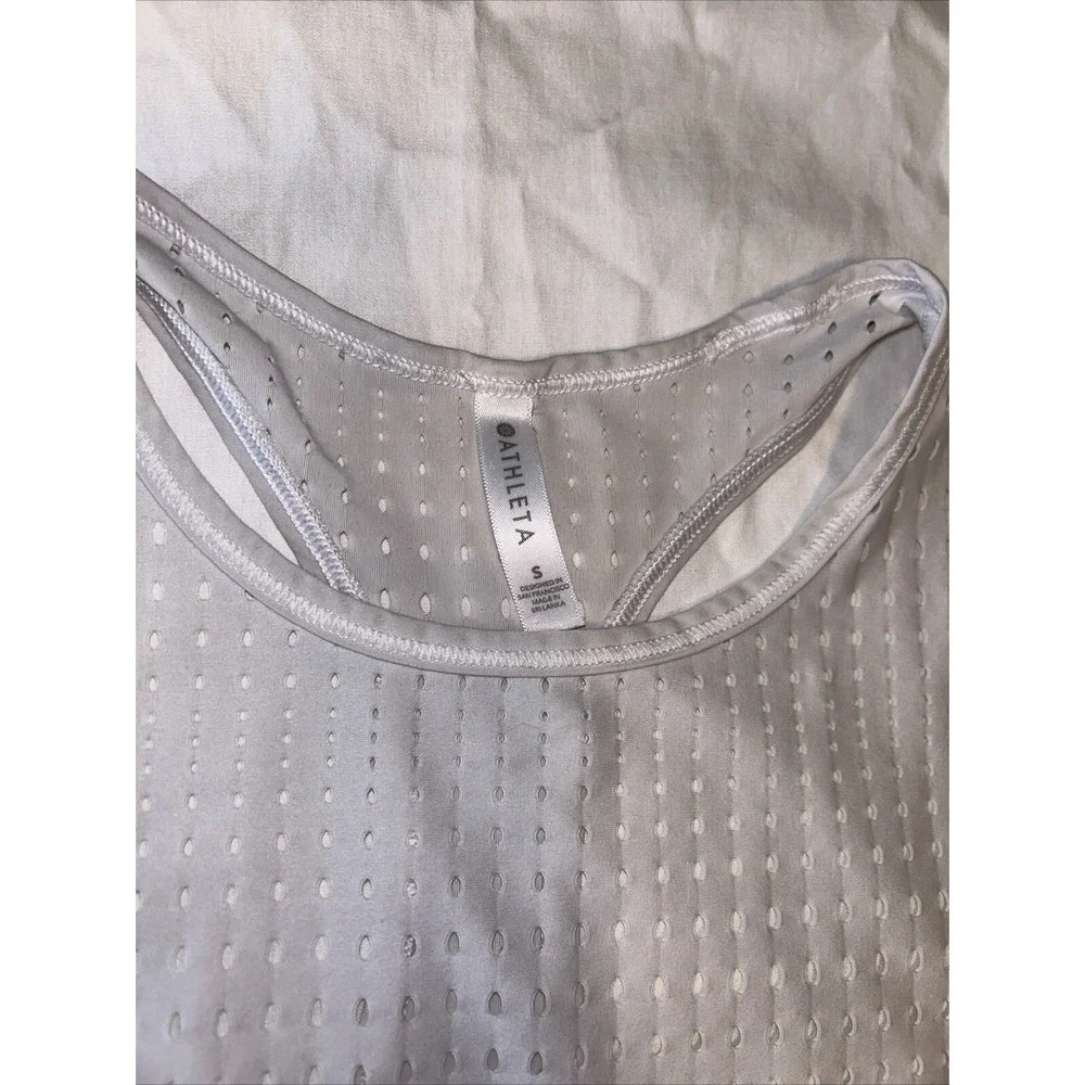 Athleta tank women's size small gray racer back - Picture 8 of 15